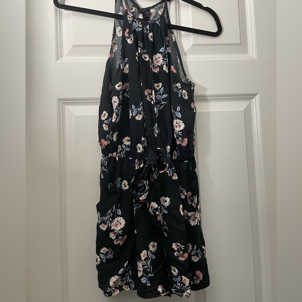 Halter floral romper